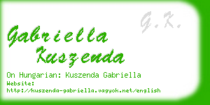 gabriella kuszenda business card
